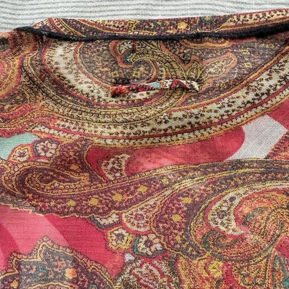 Vintage Y2K Paisley JPG Mesh Top - Picture 4 of 5